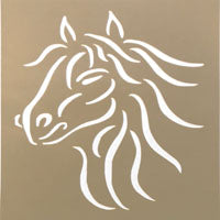 Pochoir Tête De Lion - 25,5 X 29 Cm - Mylar Réutilisable Pour Peinture Murale Et Déco Maison