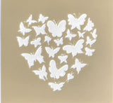 Histoire de Pochoirs : Pochoir Cœur Papillons 6,5*6,5 cm
