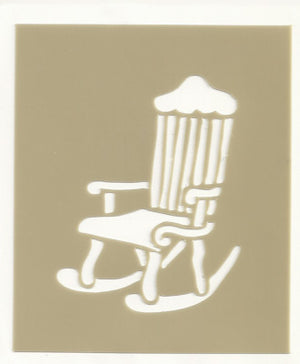 Histoire de Pochoirs : Pochoir Chaise à Bascule 6,5*5 cm
