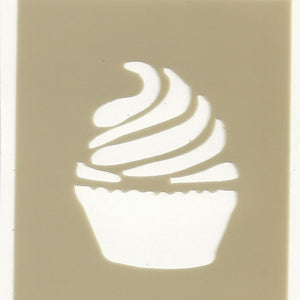 Histoire de Pochoirs : Pochoir Cup Cake Bille 5,5*4,5 cm