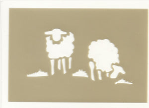 Histoire de Pochoirs : Pochoir Moutons 4,5*8 cm